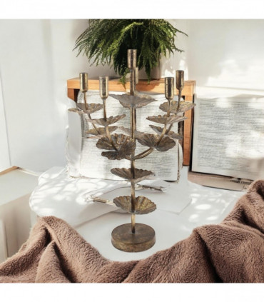 57CM GOLD METAL CANDLE HOLDER