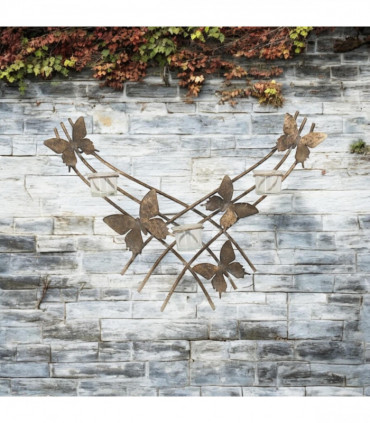 55CM METAL CANDLE HOLDER BUTTERFLY