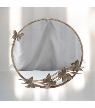 63CM ROUND METAL MIRROR