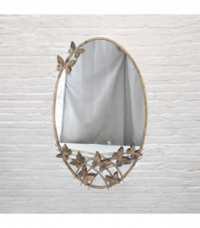 102CM OVAL METAL MIRROR