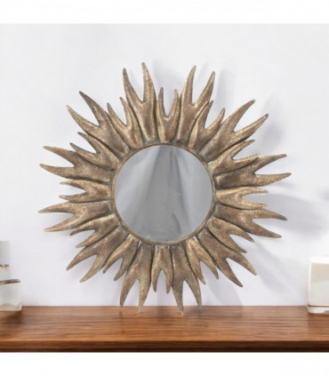 86CM ROUND METAL MIRROR
