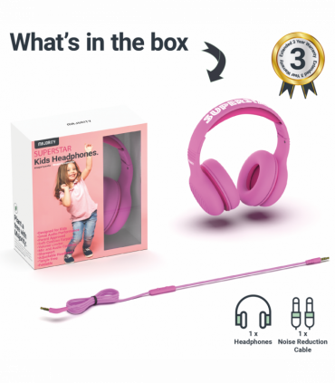 MAJORITY SUPERSTAR KIDS HEADPHONES PINK