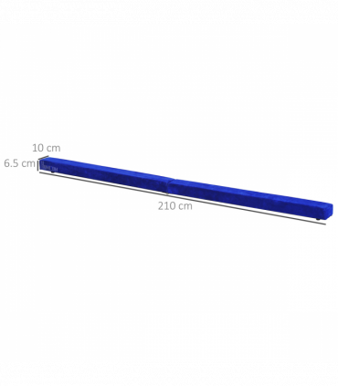 HOMCOM 2.1m Balance Beam Trainer Fold Performance Gymnastics, Blue