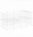 PawHut DIY Pet Playpen 36 Panel for Rabbit Chinchilla Hedgehog, White