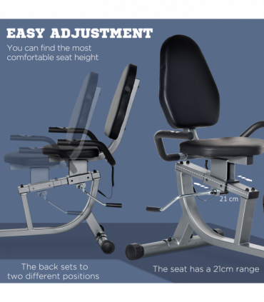 HOMCOM Exercise Bike with LCD Display, Quiet 8-Level Magnetic Resistance