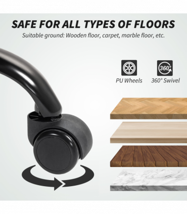 HOMCOM Fabric Office Chair, Computer Desk Chair for Home, Light Grey