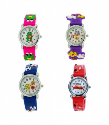 Relda Childrens Boys/Girls Analogue Silicone Velcro Strap 10 Assorted Watches RELx10  - CLEARANCE NEEDS RE-BATTERY