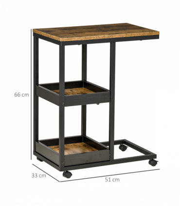 C-Shaped Sofa Side Table