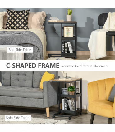 C-Shaped Sofa Side Table