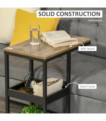 C-Shaped Sofa Side Table