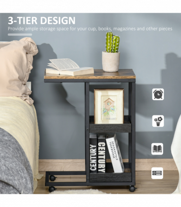 C-Shaped Sofa Side Table