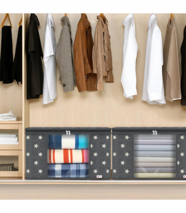 VINSANI 3pc DELUXE STORAGE BAGS GREY STAR 0000329