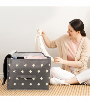 VINSANI 3pc DELUXE STORAGE BAGS GREY STAR 0000329