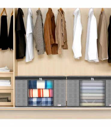 VINSANI 3pc DELUXE STORAGE BAGS LIGHT GREY 0000327