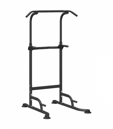 vidaXL Power Tower Dip Station Other Black 95 x 102 x (160-210) cm