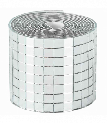 vidaXL Mirror Mosaic Tile Geometric 12 pcs Silver 100 x 4 cm Glass