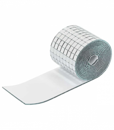 vidaXL Mirror Mosaic Tile Geometric 12 pcs Silver 100 x 4 cm Glass