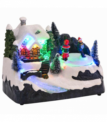 vidaXL Christmas Tabletop Decor Multicolour 16 x 11.5 x 13 cm Plastic