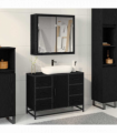vidaXL Bathroom Furniture Set 2 pcs Black oak 80 x 33 x 60 cm