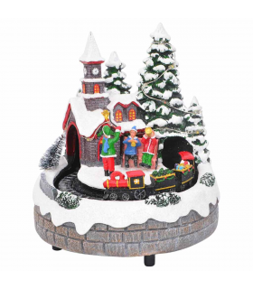 vidaXL Christmas Tabletop Decor Multicolour 16 x 16 x 19 cm Resin