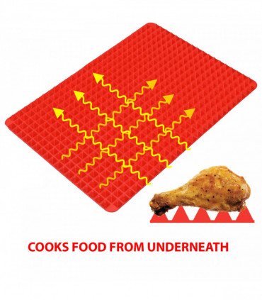 Pyramid Pan Silicone baking Tray Cooking Mat Non Stick Dishwasher Safe Oven | AS-06592 Pyra-48 5060138816572