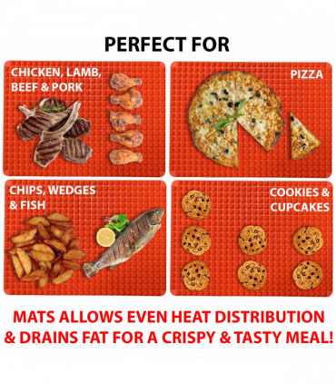 Pyramid Pan Silicone baking Tray Cooking Mat Non Stick Dishwasher Safe Oven | AS-06592 Pyra-48 5060138816572