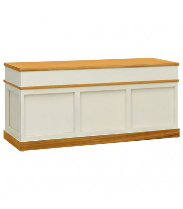 Storage Bench Solid Paulownia Wood 100 cm