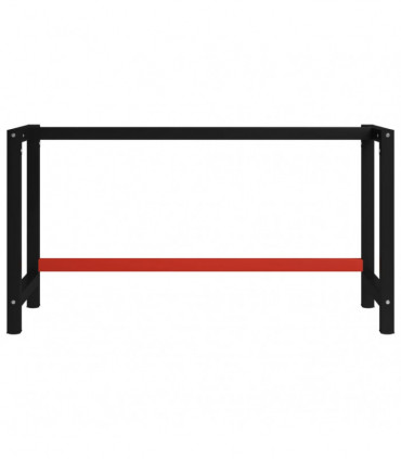 Work Bench Frame Metal 150x57x79 cm Black and Red