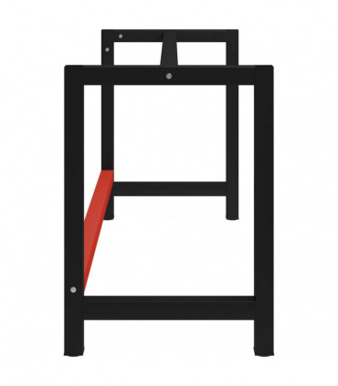 Work Bench Frame Metal 150x57x79 cm Black and Red