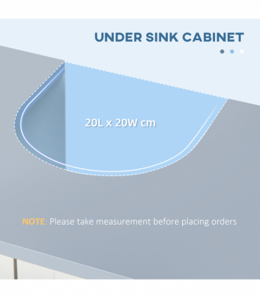 kleankin Pedestal Under Sink Cabinet, Bathroom Storage Vanity Unit, White