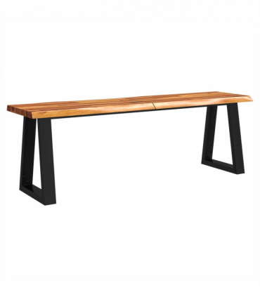 vidaXL 3 Piece Dining Set with Live Edge Solid Wood Acacia