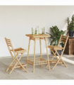 vidaXL 3 Piece Outdoor Bar Set Foldable Bamboo