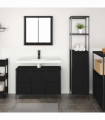 vidaXL Bathroom Furniture Set 2 pcs Black oak 36 x 35 x 165 cm