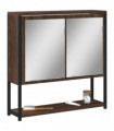 vidaXL Bathroom Mirror Cabinet Brown Oak 60x16x60 cm Engineered Wood
