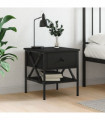 vidaXL Bedside Table Black 40x42x45 cm Engineered Wood