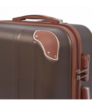 vidaXL Four Piece Hardcase Trolley Set Coffee