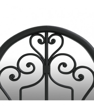 vidaXL Garden Mirror Black 70x30 cm Iron for Outdoor Use