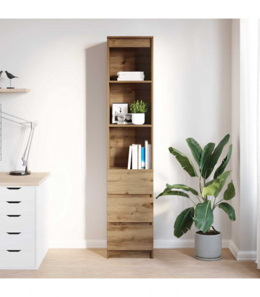 vidaXL Highboard Artisan Oak 37.5x35x180 cm Engineered Wood