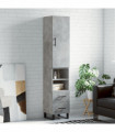 vidaXL Highboard Concrete Grey 34.5x34x180 cm Engineered Wood