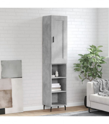 vidaXL Highboard Concrete Grey 34.5x34x180 cm Engineered Wood