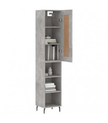 vidaXL Highboard Concrete Grey 34.5x34x180 cm Engineered Wood