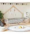 vidaXL Kids Bed Frame with Drawers 90x200 cm Solid Wood Pine
