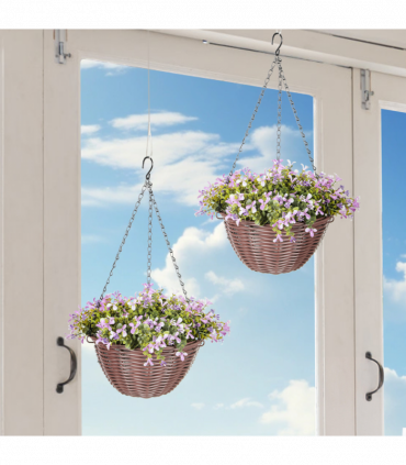 Artificial hanging basket