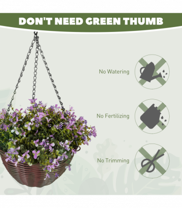 Artificial hanging basket