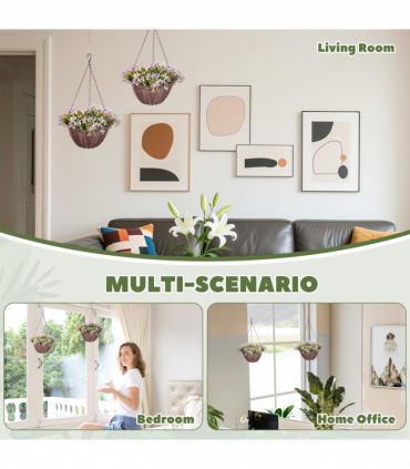 Artificial hanging basket