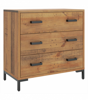 Chest of Drawers 75x35x70 cm Solid Recycled Pinewood