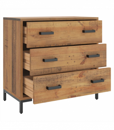 Chest of Drawers 75x35x70 cm Solid Recycled Pinewood
