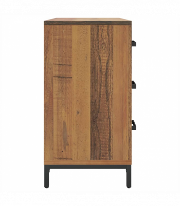 Chest of Drawers 75x35x70 cm Solid Recycled Pinewood