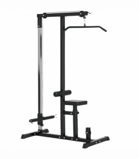 Exercise Pulldown Machine Power Tower with Adjustable Seat Cables HOMCOM