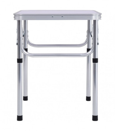 Folding Camping Table White Aluminium 60x45 cm